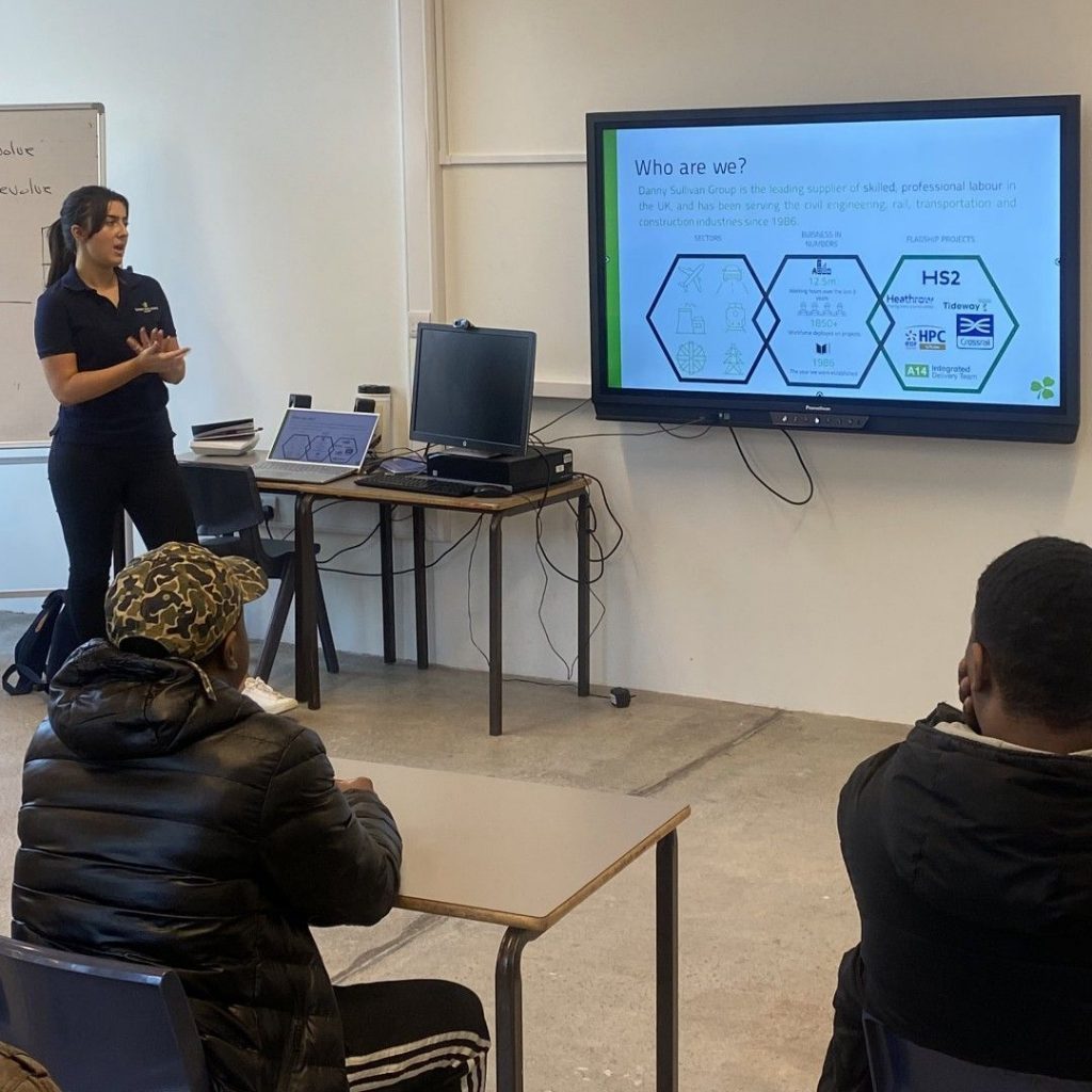 Lask week, our Social Value & Marketing Assistant Georgia Holden Clarke, visited Kings Cross Construction Skills Centre to deliver a talk about apprenticeships.