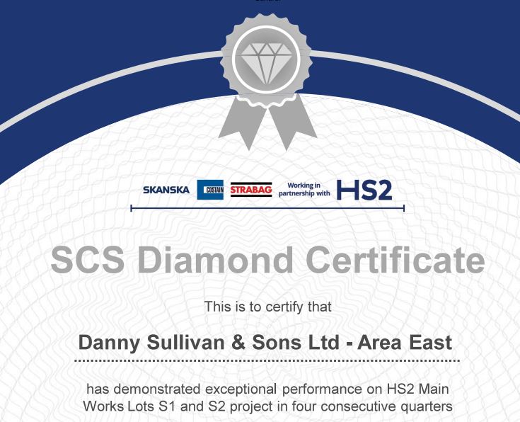 DSG recognised for ‘exceptional performance’ with 3 SCS Diamond Certificates