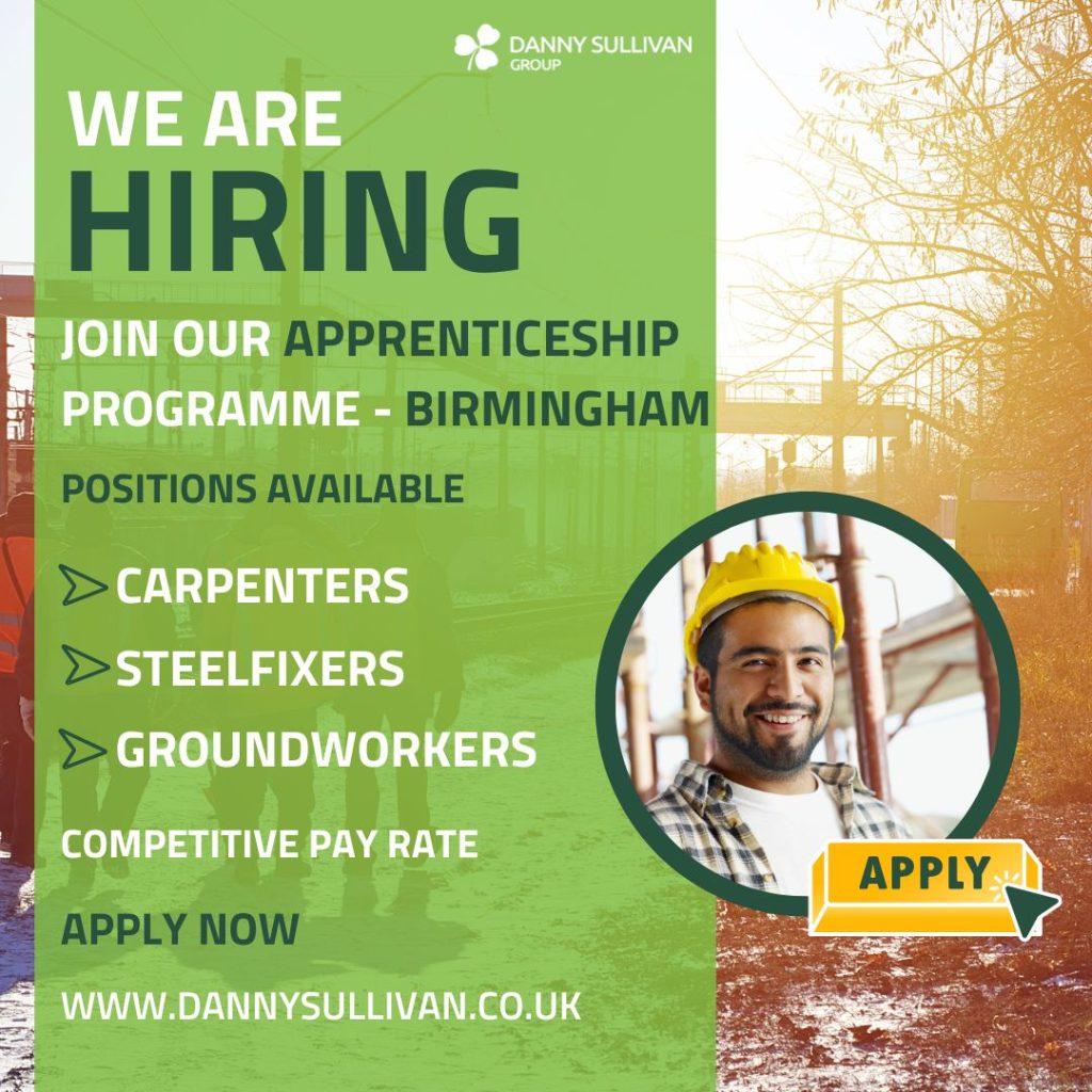 Apprenticeship opportunities in Birmingham with the Danny Sullivan Group